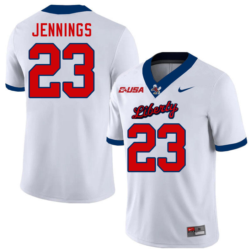 Liberty Flames #23 Rashad Jennings College Football Jerseys Stitched-White